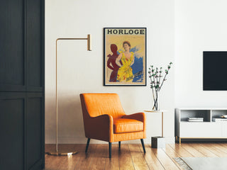 Vintage plakat af Irène Henry ur til elegant vægdekoration