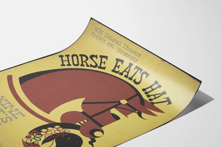 Vintage Hest Spiser Hat - Teater Vægdekoration