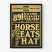 Vintage teaterplakat 'Horse Eats Hat' i grafisk kunststil