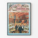 Vintage plakat Horseman Christmas 1893 heste- og stueindretning antik