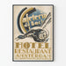 Vintage plakat Hotel Restaurant Amsterdam Kleine Gartmanplantsoen