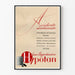Vintage reklameplakat Hypotan til vægdekoration