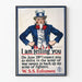 Vintage plakat Uncle Sam Rekruttering W.S.S. Tjenestetilmelding