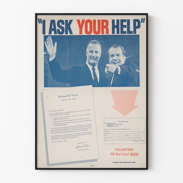 Vintage plakat af Nixon Agnew politisk kampagne 1968