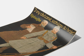 Historisk vintage militærmobiliseringsplakat