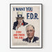 Vintage plakat I Want You F.D.R. til vægdekoration