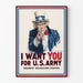 Rekrutteringsplakat for U.S. Army « I Want You » vintage