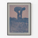 Kunstnerisk vintage plakat 'I Wonder If The Ground Has Anything To Say' i monokrom blå