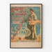 Vintage plakat for amatørkunstudstilling med maler og palet
