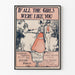 Vintage plakat If All The Girls Were Like You til vægdekoration