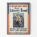 Vintage plakat Invitation til køb af Liberty-bond til forsvar af landet