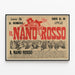 Plakat vintage Il Nano Rosso italiensk humoristisk tidsskrift — indrammet kunstværk på væggen