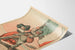 Vintage plakat af fransk soldat, der planter et flag