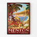 Menton | Kunsttryk af historisk plakat — indrammet kunstværk på væggen