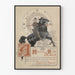 Vintage dekorativ plakat af Huon de Bordeaux til hest