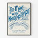 Vintage plakat I'm Mad med Mary Morrison