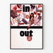 Vintage plakat til vægdekoration i In-Out stil, retro 90'erne