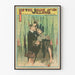 Vintage romantik plakat under piletræerne