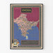 Plakat af det indiske industrielle og landbrugskort, vintage