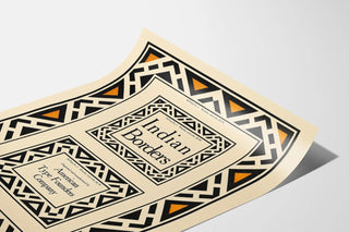 Vægdekoration plakat Indian Borders af American Type Founders