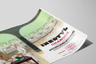 Plakat vintage Inertyl Charvoz - Medicinsk vægdekoration retro — visning af kunstværket
