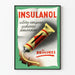 Vintage plakat Insulanol til vægdekoration for sundhed