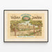 Plakat vintage Hôtel Victoria og Hôtel Jungfrau Interlaken — indrammet kunstværk på væggen
