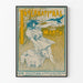 Vintage dekorativ plakat International March med kvinde, hunde og fugl