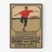 Vintage plakat for den internationale sport- og spiludstilling 1910