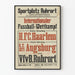 Vintage plakat for international fodboldkonkurrence Sportplatz Ruhrort