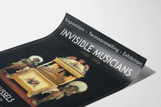 Plakat vægdekoration udstilling Usynlige Musikere 1750-1995