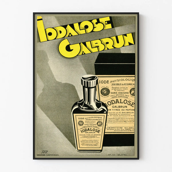 Vintage reklameplakat Iodalose Galbrun vægdekoration