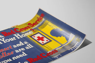 Plakat Vintage Røde Kors Service - Vægdekoration Engageret — visning af kunstværket