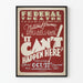 Vintage plakat for Federalteatret 'It Can't Happen Here' Sinclair Lewis