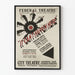 Vintage teaterplakat « It Can't Happen Here » Federal Theatre New Jersey