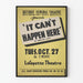 Plakat Teater 'It Can't Happen Here' - Vintage Vægdekoration