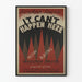 Vintage plakat It Can't Happen Here til vægdekoration