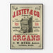 Vintage plakat J. Estey & Co. orgel retro vægdekoration