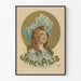 Vintage portrætplakat af Jane Alis til vægdekoration