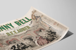 Plakat vintage opéra comique Jenny Bell barok udsmykning — visning af kunstværket