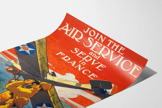 Vintage militær plakat Air Service France 1917