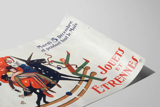 Plakat Vintage Legetøj og Nytårsgaver – Retro vægdekoration — visning af kunstværket