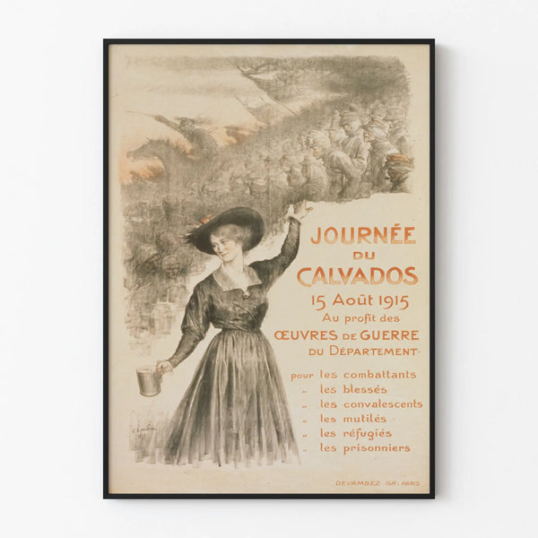 Vintage plakat af Calvados-dagen 1915 - Historisk vægdekoration