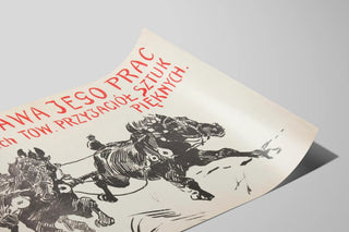 Plakat vintage udstilling Wystawa Jeso Prac – kunstnerisk vægdekoration — visning af kunstværket