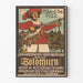 Vintage plakat fra skydningens fest arrangeret af skytteforeningen Solothurn 1922