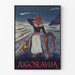 Vintage plakat til vægdekoration Jugoslavija dramatisk kunst