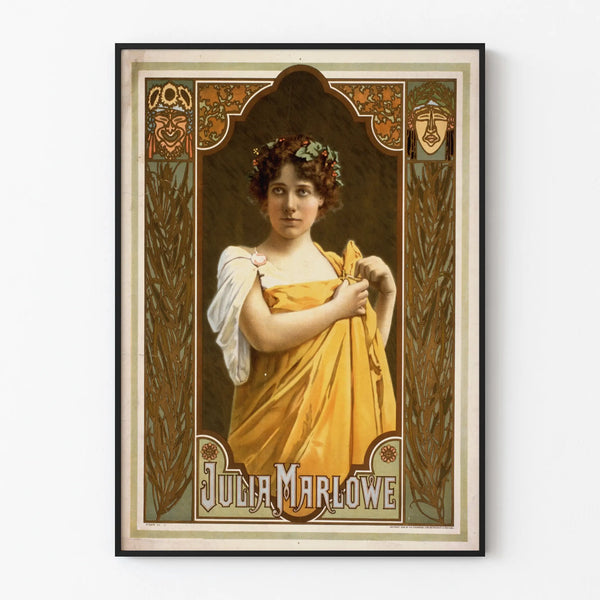 Vintage plakat i Julia Marlowe-stil art nouveau