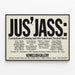 Plakat udstilling 'Jus' Jass' - Maleri og afroamerikansk klassisk musik — indrammet kunstværk på væggen