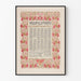 Plakat Kalender 1907 Stil Vintage med Blomstret Dekor