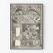 Vintage kalenderplakat 1893 dekoreret med et lys i gravure